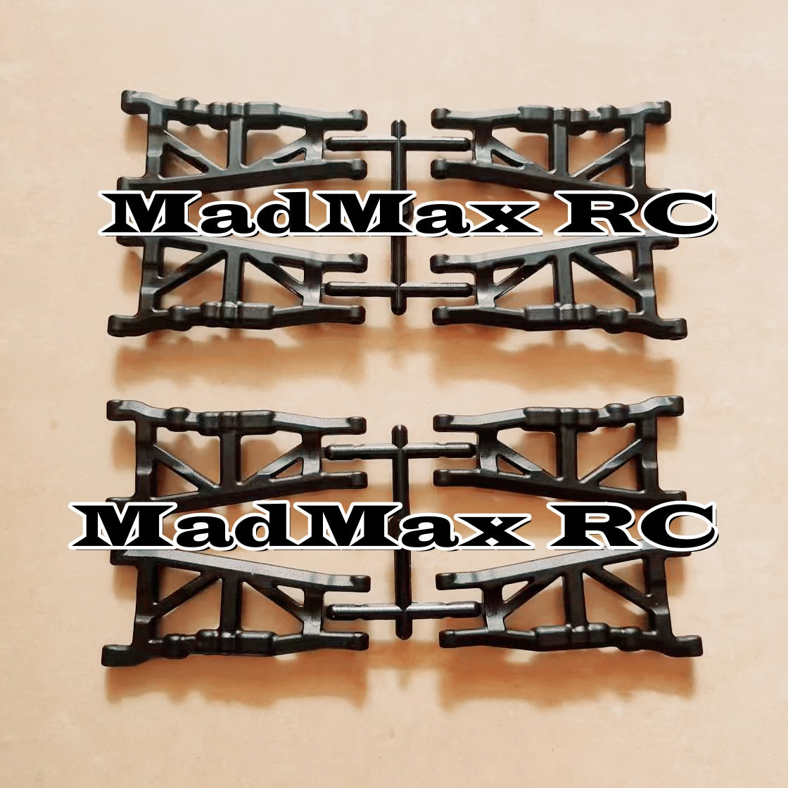 MadMax RC Front & Rear Suspension Arms 2Sets(8PCS) For Traxxas Stampede Slash Rustler 4x4. Much More Heavy Duty and Solid than Stock and RPM!!!!