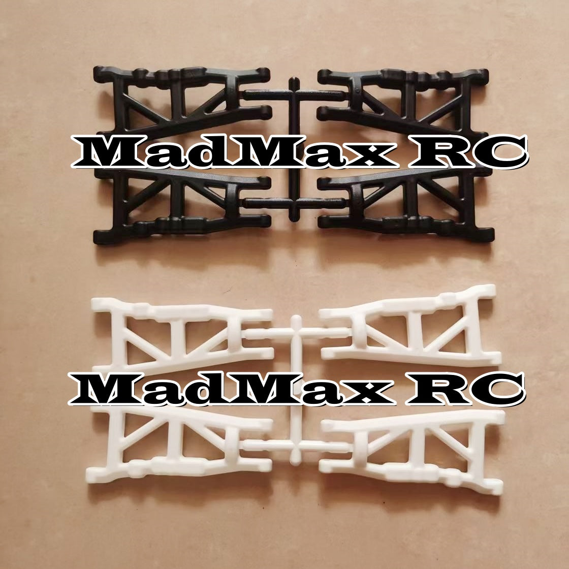 MadMax RC Front & Rear Suspension Arms 2Sets(8PCS) For Traxxas Stampede Slash Rustler 4x4. Much More Heavy Duty and Solid than Stock and RPM!!!!