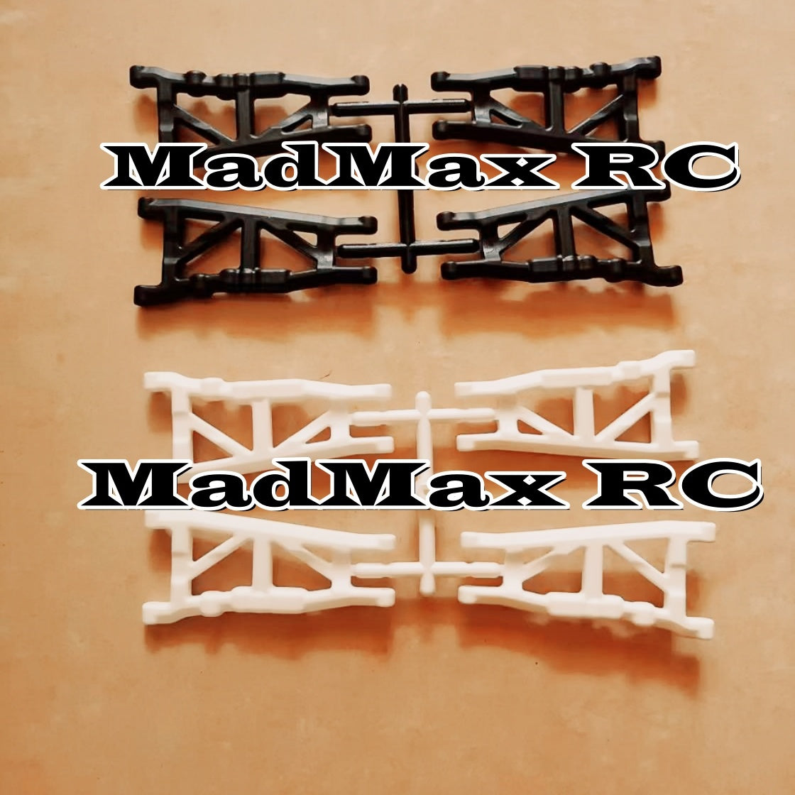 MadMax RC Front & Rear Suspension Arms 2Sets(8PCS) For Traxxas Stampede Slash Rustler 4x4. Much More Heavy Duty and Solid than Stock and RPM!!!!