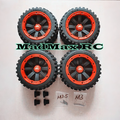 MadMax RC Unique 1/8 Monster Truck Tires Wheels(4PCS)&Most Thick Alloy Hub Set.So Durable!!DO NOT balloon at high speed 12s and in crazy bashing!!!