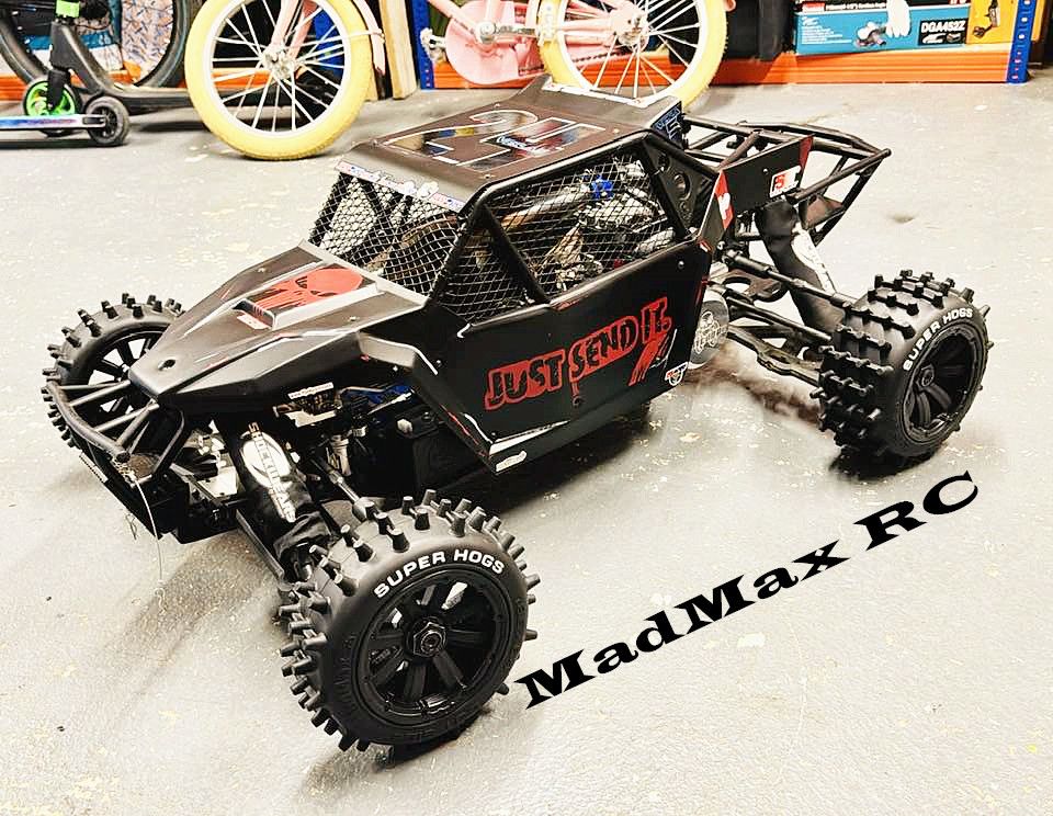 MadMax RC V2 Super Hogs Tire Wheels 4PCS-HOT SELLING for 1/5 hpi rovan baja 5b ss 5t 5sc Losi DBXL&E.Tires hold the rims very well At high speed or 12s